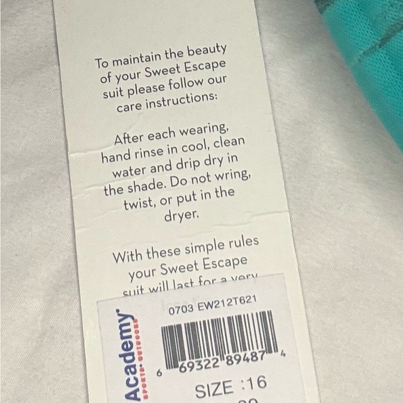 Turquoise and Brown Strapless Top - Picture 9 of 9